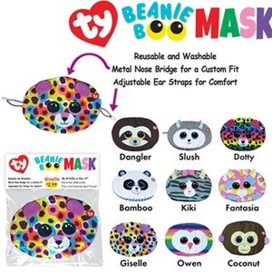 New Bundle of 4 Kids TY Beanie Boo Face Masks Coverings Fun